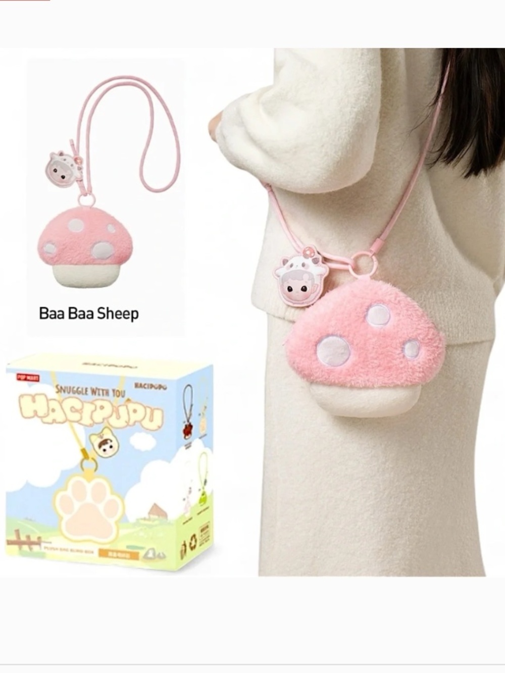 Hacipupu Snuggle With You Plush Bag - Baa Baa Sheep Confirmed